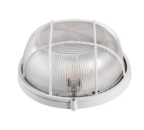 Lampa exterior 100 W rotund grilaj alb NV-3201.008