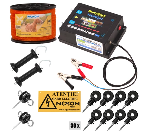 Pachet gard electric Simple, 2.5J 12 V, Banda 200 m, NEXON