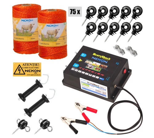 Pachet gard electric Simple 3.1 J 12 V, Hobby, 500 m, 3 lite, 90 kg, NEXON