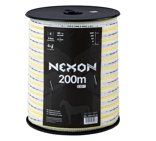 Bandă gard electric NEXON Professional 200 m 4 lite 60 kg