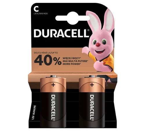 Set de 2 baterii alcaline C R14 DURACELL