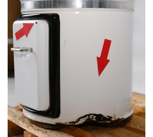 Resigilat: Boiler pe lemn cu focar + termoelectric cu serpentina si rezistenta electrica, rezervor izolat, Omega, SZ0080C2V, 80 l