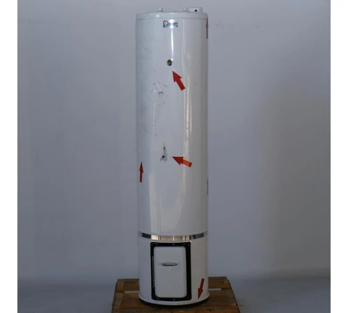 Resigilat: Boiler pe lemn cu focar + termoelectric cu serpentina si rezistenta electrica, rezervor izolat, Omega, SZ0080C2V, 80 l