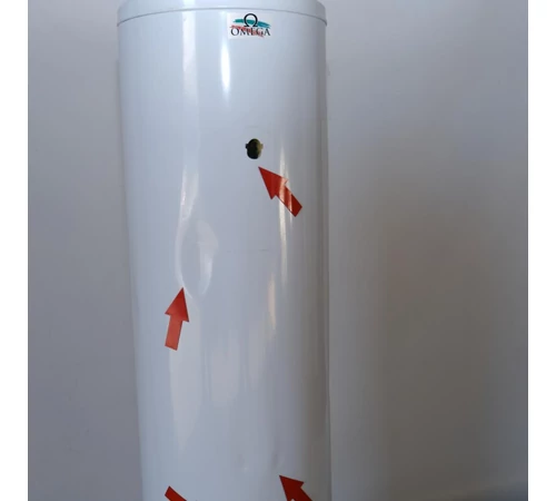 Resigilat: Boiler pe lemn cu focar + termoelectric cu serpentina si rezistenta electrica, rezervor izolat, Omega, SZ0080C2V, 80 l