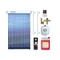 KIT S3 cu colector solar 20 tuburi GOBE, grup pompare Pumpfix SOLAR EASY, lichid solar, vas expansiune, controler solar simplu TECH EU-21ND3 si set fixare
